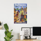 San Francisco USA America United States Vintage Poster (Heimbüro)