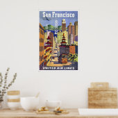 San Francisco USA America United States Vintage Poster (Küche)