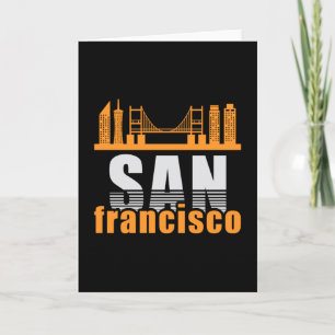 San Francisco USA City Cityscape Skyline Geschenk Karte