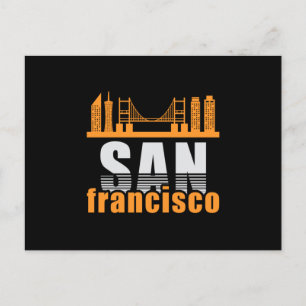 San Francisco USA City Cityscape Skyline Geschenk Postkarte