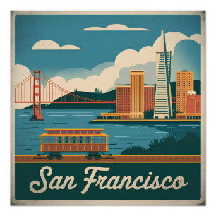 San Francisco USA im Vintage-Stil Poster
