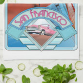 San Francisco, USA, Reiseplakat Geschirrtuch (Gefaltet)