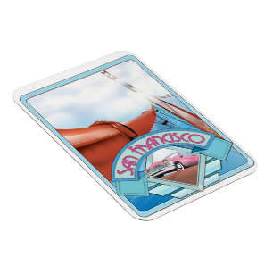 San Francisco, USA, Reiseplakat Magnet