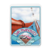 San Francisco, USA, Reiseplakat Magnet (Vertikal)