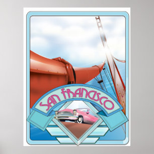 San Francisco, USA, Reiseplakat Poster