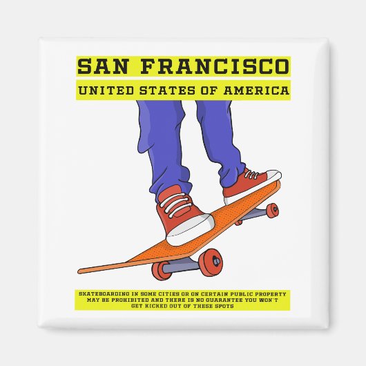 San Francisco, USA Skate Magnet (Vorne)