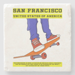 San Francisco, USA Skate Steinuntersetzer