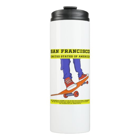 San Francisco, USA Skate Thermosbecher (Vorderseite)