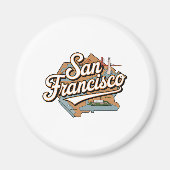 San Francisco USA Vintag Magnet (Vorne)