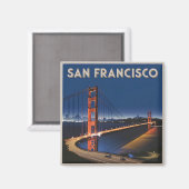 San Francisco USA Vintag Magnet (Vorderseite/Rückseite)