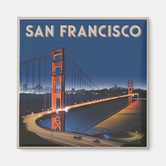 San Francisco USA Vintag Magnet (Vorne)