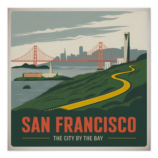 San Francisco USA Vintag Poster (Vorderseite)