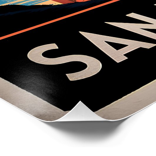 San Francisco USA Vintag Poster (Ecke)