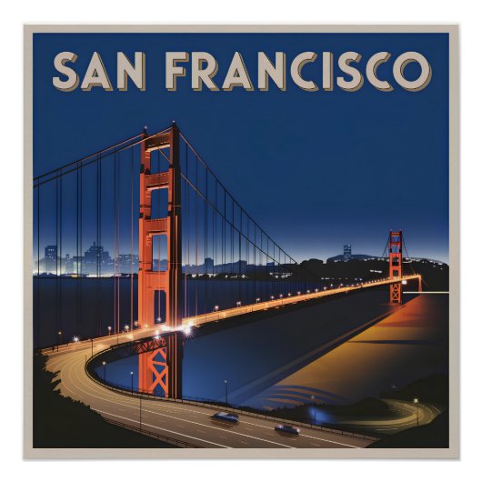 San Francisco USA Vintag Poster (Vorderseite)