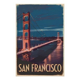 San Francisco USA Vintag Poster