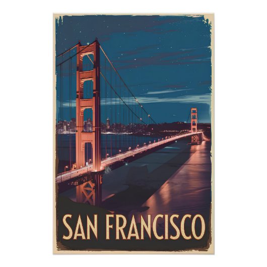 San Francisco USA Vintag Poster (Vorderseite)