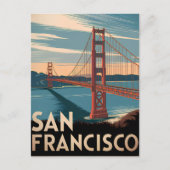 San Francisco USA Vintag Postkarte (Vorderseite)