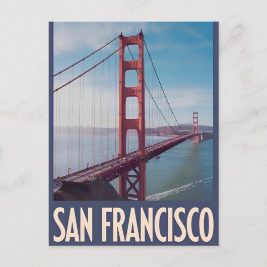 San Francisco USA Vintag Postkarte (Vorderseite)