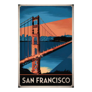 San Francisco USA vintage Fotodruck
