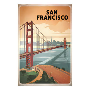 San Francisco USA vintage Fotodruck