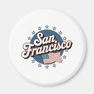 San Francisco USA Vintage Magnet