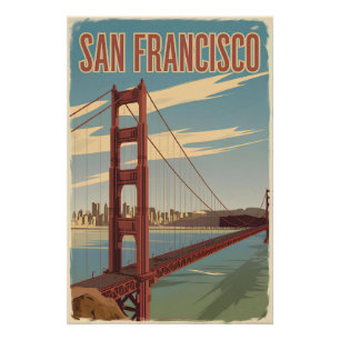 San Francisco USA Vintage Poster