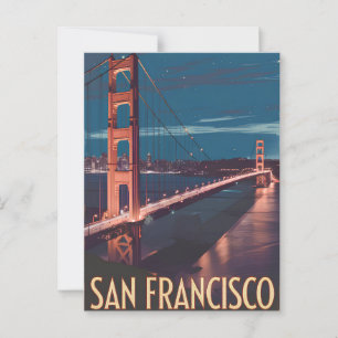 San Francisco USA Vintage Postkarte