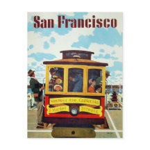 San Francisco USA Vintage Reise Postkarte