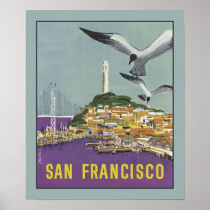 San Francisco USA Vintages Reise-Plakat Poster
