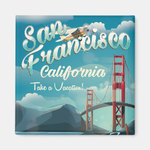 San Francisco Vacation Vintage Reiseplakat Magnet