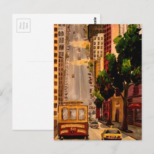 San Francisco Van Ness Cable Car Postkarte (Vorne/Hinten)