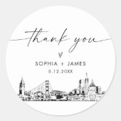 San Francisco Vielen Dank für Ihre Unterstützung 3 Runder Aufkleber (Vorderseite)