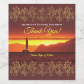 San Francisco Vielen Dank, Sunset 1124 Weinetikett (Einzelnes Label)