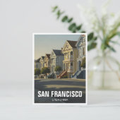 San Francisco Viktorianisch Houses Kalifornien Postkarte (Stehend Vorderseite)