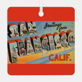 San Francisco Vintag Ornament Aus Metall (Rückseite)