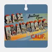 San Francisco Vintag Ornament Aus Metall (Vorderseite)