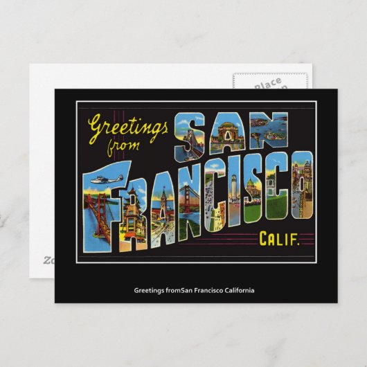 San Francisco Vintag Postcard Postkarte (Vorne/Hinten)