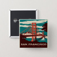 San Francisco Vintag Style Golden Gate Bridge