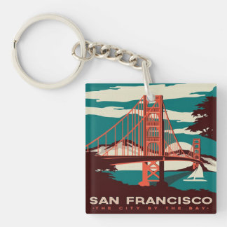 San Francisco Vintag Style Golden Gate Bridge Schlüsselanhänger