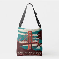 San Francisco Vintag Style Golden Gate Bridge  