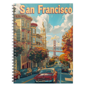 San Francisco Vintage Car Notizblock