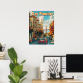 San Francisco Vintage Car Poster (Heimbüro)