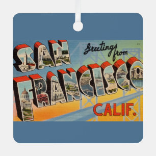San Francisco Vintage Ornament Aus Metall