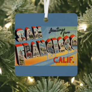 San Francisco Vintage Ornament Aus Metall