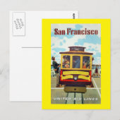 San Francisco Vintage Reise Postkarte (Vorne/Hinten)