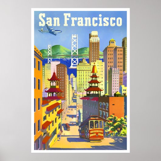 San Francisco Vintage Reiseplakat Poster (Vorne)