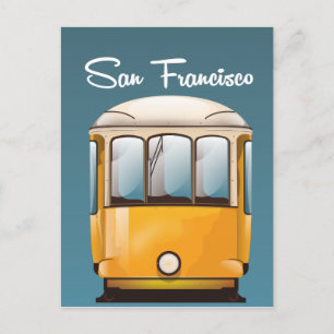 San Francisco Vintage Reiseplakat Postkarte