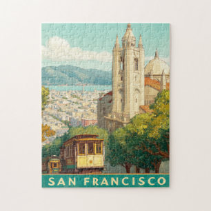 San Francisco Vintage-Reiseposter Puzzle