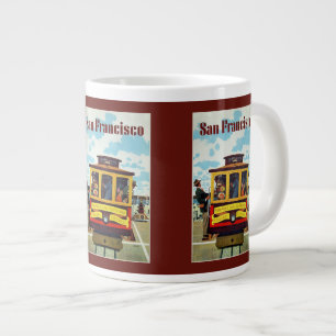 San Francisco Vintage-Reiseposter-Tassen Jumbo-Tasse