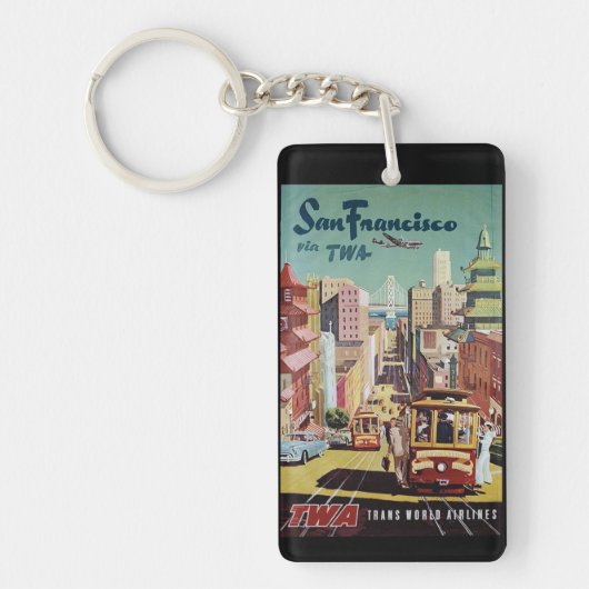 San Francisco vintage souvenirs Schlüsselanhänger (Vorderseite)